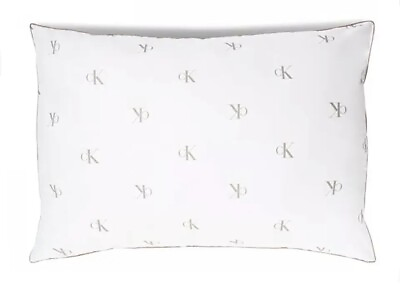 #ad Calvin Klein King Sized Pillow Cotton Medium Density Support 20”x36” New $35.99