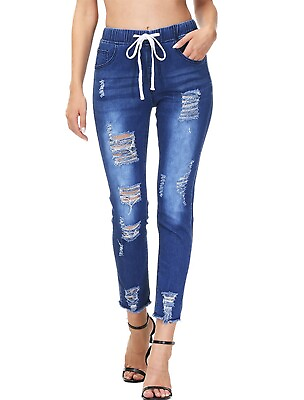 #ad Women Casual Ripped Stretch Jeans $15.55