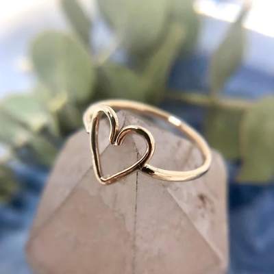 #ad Heart shap Ring 925 Sterling Silver Ring Handmade Boho Gift Women Ring K 379 $12.59