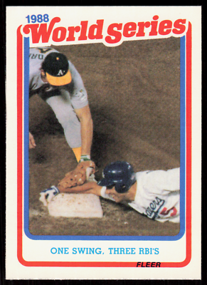 #ad 1989 Fleer 7 One Swing Three RBI#x27;s Los Angeles Dodgers $1.65