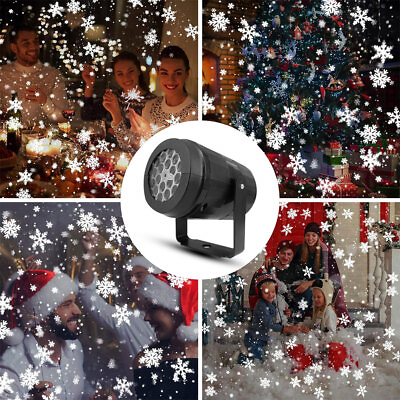 #ad Christmas LED Projector Light Moving Snowflake Landscape Laser Lamp Xmas Decor $16.68