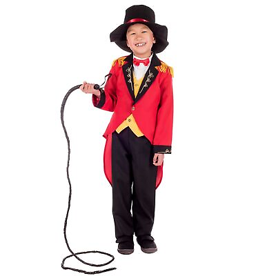#ad Kids Red Circus Ringmaster Costume S XL Boys Girls Lion Tamer Halloween $32.95