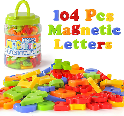 #ad Magnetic Letters Numbers Alphabet ABC 123 Fridge Magnets Preschool Educational $16.99
