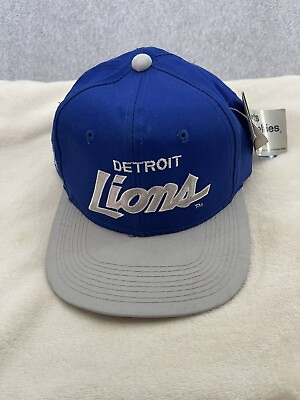 #ad Detroit Lions NFL Vintage Sports Specialities Hat Adults Blue Gray Embroidered $140.00