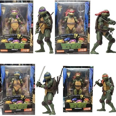 #ad #ad 7quot; NECA Ninja Turtles 1990 Movie TMNT Teenage Movable Toys Mutant Action Figure $102.99