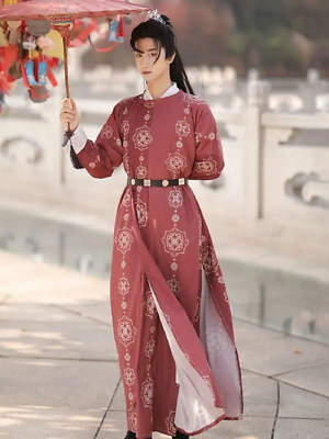 #ad Hanfu Men Tang Dynasty Cosplay Ancient Chinese Robe Traditional Hanfu Stage $58.72