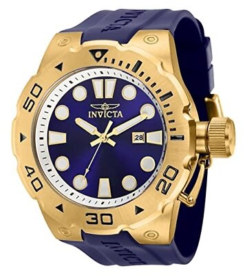 #ad Invicta Men#x27;s 36991 Pro Diver Quartz 3 Hand Blue Dial Blue Polyurethane Watch $67.86