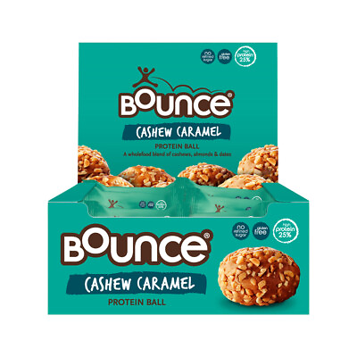 #ad ^ Bounce Protein Balls Cashew Caramel 40g x 12 AU $47.55
