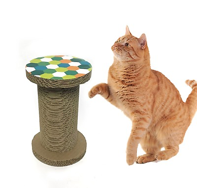 #ad Cat Kitten Scratch Post Pet Tree Toy Bell Tower Cardboard Environment Friendly $9.99