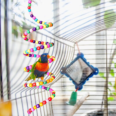 #ad Bird Cage Toy Easy Installation Stress Relief Bird Cage Hanging Bite Toy Strong $10.87