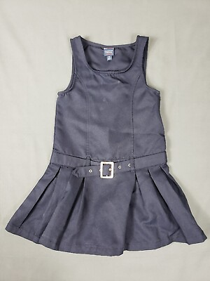 #ad French Toast Girls School Dress Uniform 6x Belted Dark blue $14.00