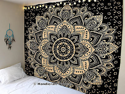#ad Dorm Decor Wall Hanging Hippie Tapestry Bohemian Bedspread Indian Ethnic Mandala $31.99