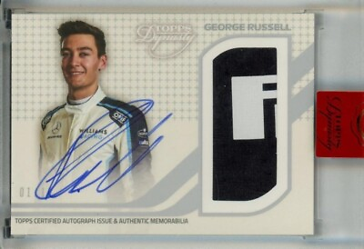 #ad 2021 Topps Dynasty Formula 1 George Russell Autograph Patch Memorabilia 1 10 $1554.88