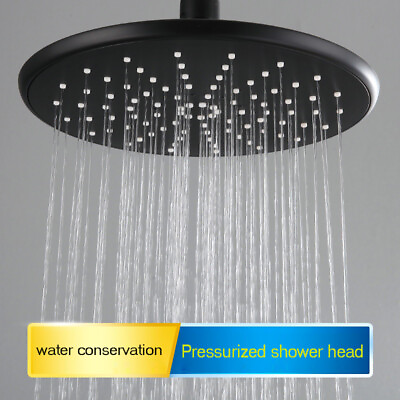 #ad Matte Black Shower Head Bathroom ABS Plastic Shower Faucet Fashion BLACK Rainfal $20.54