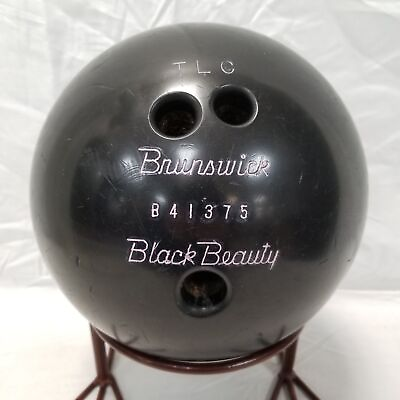 #ad Brunswick Black Beauty Bowling Ball Pink Lettering quot;TLCquot; 9 LB^ $8.99