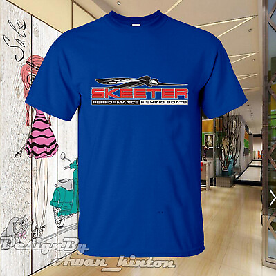 #ad Mens Clothing Blue Color Skeeter Boats Logo Unisex Tshirt $9.05