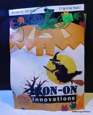 #ad Halloween Applique Kit Witch Iron On NEW 1994 Innovations Pre Cut Pieces $3.68