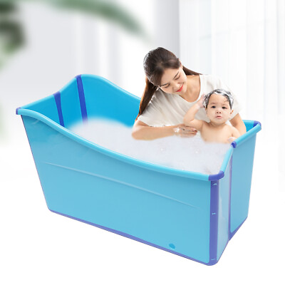 #ad Folding Bathtub Adult Kid Portable Spa Sauna Bath Rectangle Bucket Water Tub $128.00