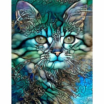 #ad DIY Artistic Cat Diamond Painting Design House Decoration Embroidery 5D Portrait $162.33