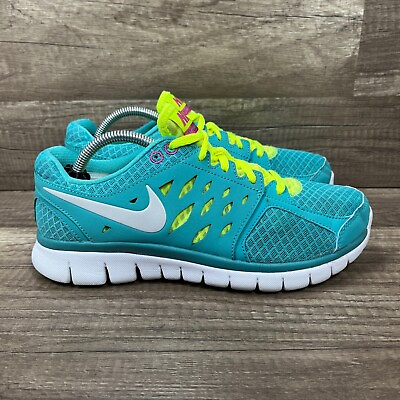 #ad Nike Flex 2013 Run Green Yellow Womens US Size 7.5 580440 300 Running Shoes $24.00