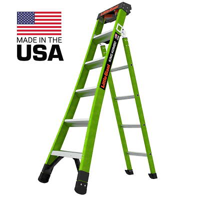 #ad Fiberglass 3 in 1 Combination Ladder Model 1AA Rated To 375 Lbs $279.64