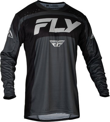 #ad New Fly Racing YOUTH Lite Jersey Charcoal Black Youth XLarge $49.95