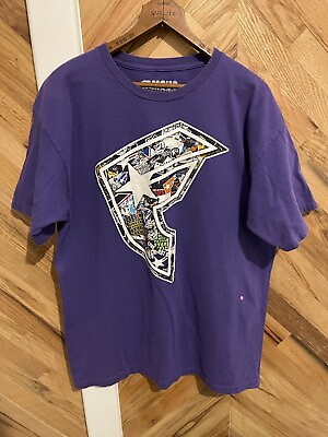 #ad Famous Stars And Straps Shirt Adult Size Large Purple Skater Tee Graphic Mens $15.00