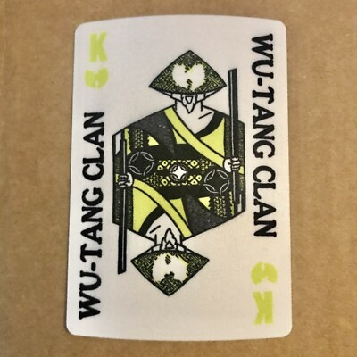 #ad WU TANG CLAN Sew On PATCH 2.5”X3.5” SAMURAI Playing Card LIGHTWEIGHT Very Cool $3.75