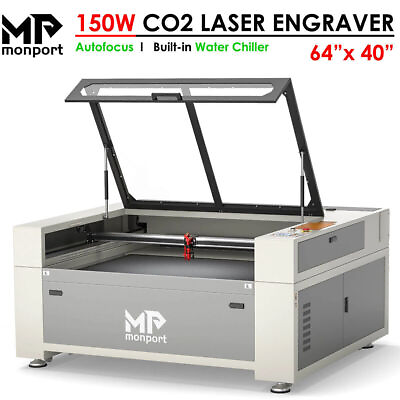 #ad Monport 150W CO2 laser Engraver Cutter Autofocus Water Chiller Engraving Machine $6899.00