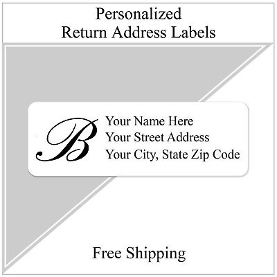 #ad 400 Return Address Labels Personalized Printed 1 2 quot; x 1 3 4quot; Monogrammed $5.99
