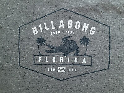 #ad Billabong Florida Premium Tee Grey Size S k3 $12.32