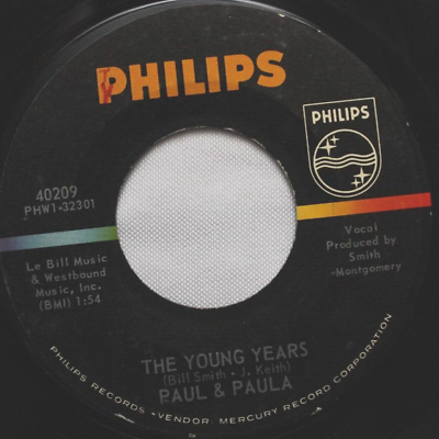 #ad PAUL amp; PAULA THE YOUNG YEARS DARLIN 45 7quot; VINYL RECORD VG PHILIPS $8.91