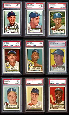 #ad 1952 Topps Baseball High Number Complete Set Cards #311 to #407 6 EX MT $367570.00