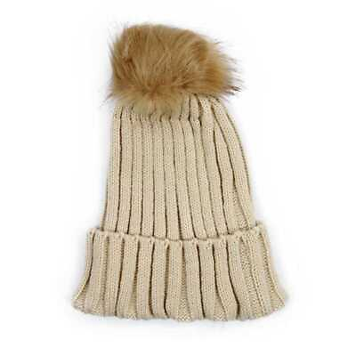 #ad Womens winter rabbit fur ball warm hat knitting crochet wool hat G3Z65650 $7.02