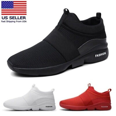 #ad Mens Slip on Trainers Athletic Running Shoes Tennis Sneakers Gym Jogging Sports $13.36