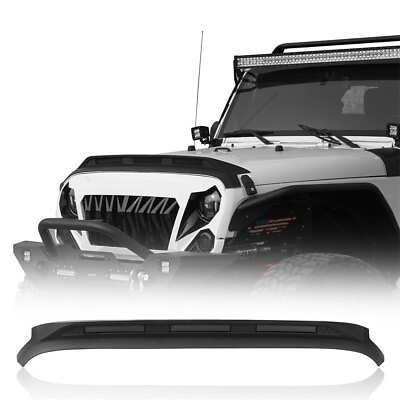 #ad Fit Jeep Wrangler JK 07 18 Front Hood Bug Deflector Matte Black Stone Guard $84.08