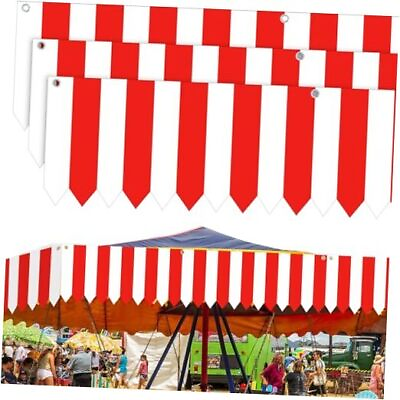 #ad Carnival Tent Circus Theme Party Decorations White and Red Striped Circus 3 $21.87