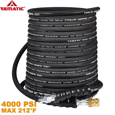 #ad YAMATIC 3 8quot; Pressure Washer Hose Kink Resistant Hot Water Max 212°F 4000 PSI $199.99