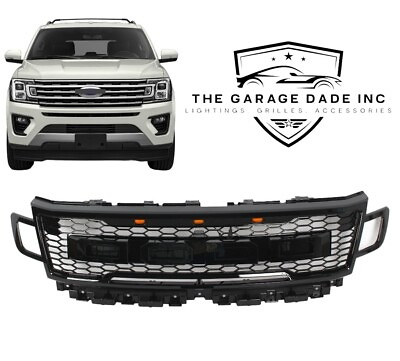#ad For 18 21 Ford Expedition Front Grille Gloss Black Raptor Style $299.00