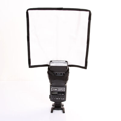 #ad New Foldable Speedlight Reflector Snoot Sealed Flash Diffuser For Sony For Canon $14.59