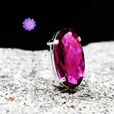 #ad Pink Tourmaline Gemstone 925 Sterling Silver Ring Handmade Jewelry All Size $9.19