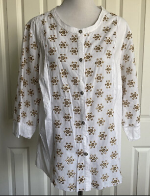 #ad plus size white cotton top by JH Collection size 2X $16.00