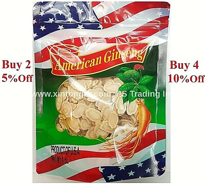 #ad Premium Grade American Round Ginseng Slice 100% Hand Selected 4oz 8oz 16oz $19.88