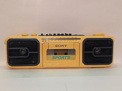 #ad Vtg Sony CFS 950 Portable Sports Radio AM FM Stereo Cassette Recorder for parts $44.99