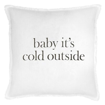 #ad Euro Pillow Cotton Decorative Throw Pillows Baby It#x27;s Cold Outside 26 in SQ 2 PK $249.99