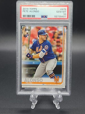 #ad 2019 Topps Pete Alonso #475 Rookie Card PSA 10 GEM MINT New York Mets $18.49