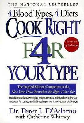 #ad Cook Right 4 Your Type: The Practical Kitchen Companion to Eat Right 4 Yo GOOD $4.01