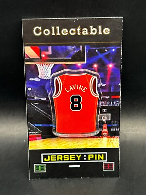 #ad Chicago Bulls Zach LaVine jersey lapel pin Classic Collectable $12.00