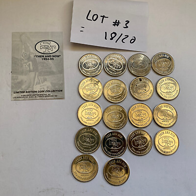 #ad San Francisco 49ers then and now 1994 95 collectable coins 18 of 20 Lot #3 $43.55