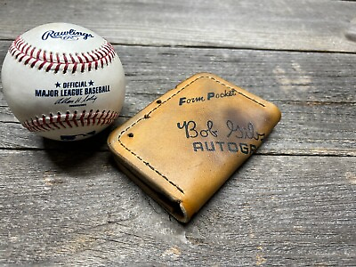 #ad Vintage Spalding Bob Gibson Baseball Glove Wallet $120.00